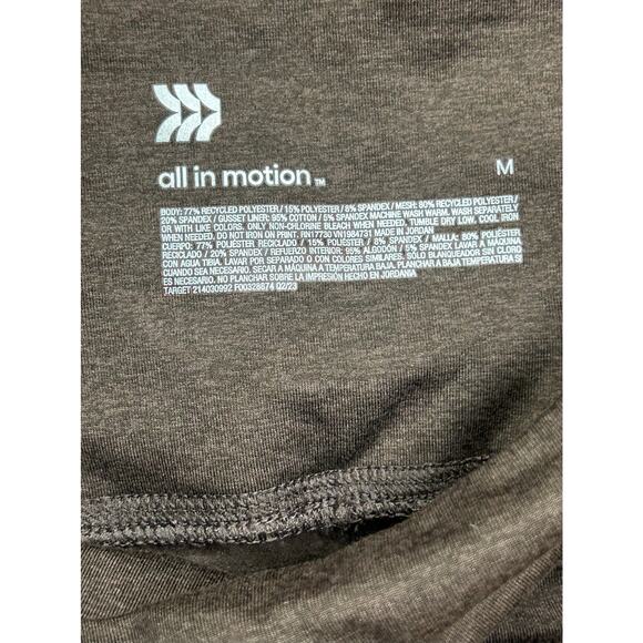 All In Motion Brown Leggings Medium Gym Casual Training High Rise Stretchy - Picture 6 of 6